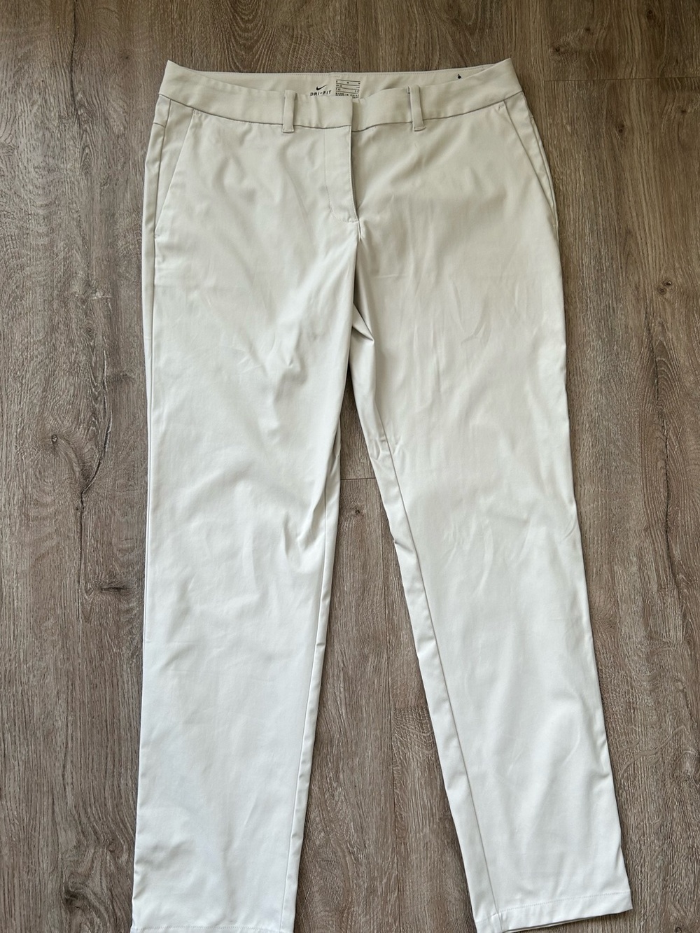 Nike Women's Light Beige Straight Leg Pants Golf Pants